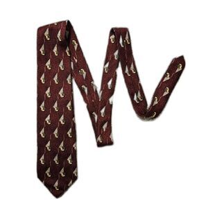 Robert Talbott Studio Red Geometric Tie Handsewn Silk Made in the USA‎